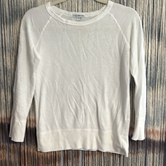 James Perse Tops - James Perse Classic French Vintage White Terry Raglan Sweatshirt